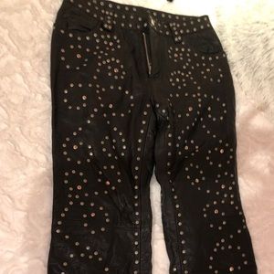 Studded Leather Pants